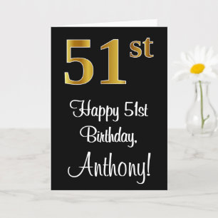 Cartão Aniversário de 51ruas ~ Legant Luxurious Faux Dou