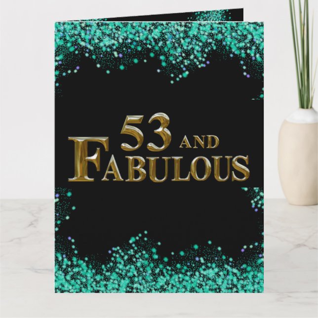 Cartão Aniversário de 53 anos (Frente)