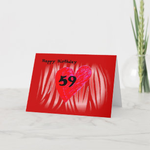Cartão Aniversário de 59 anos