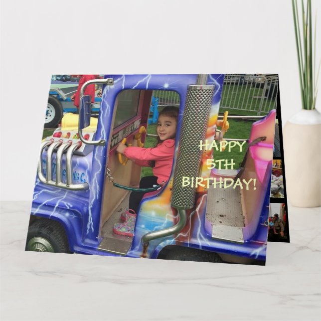 Cartão Aniversário de 5 da Livia (Frente)