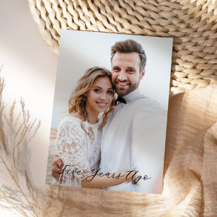 Cartão Aniversário de 5 de Escritura Simples - Há Cinco A