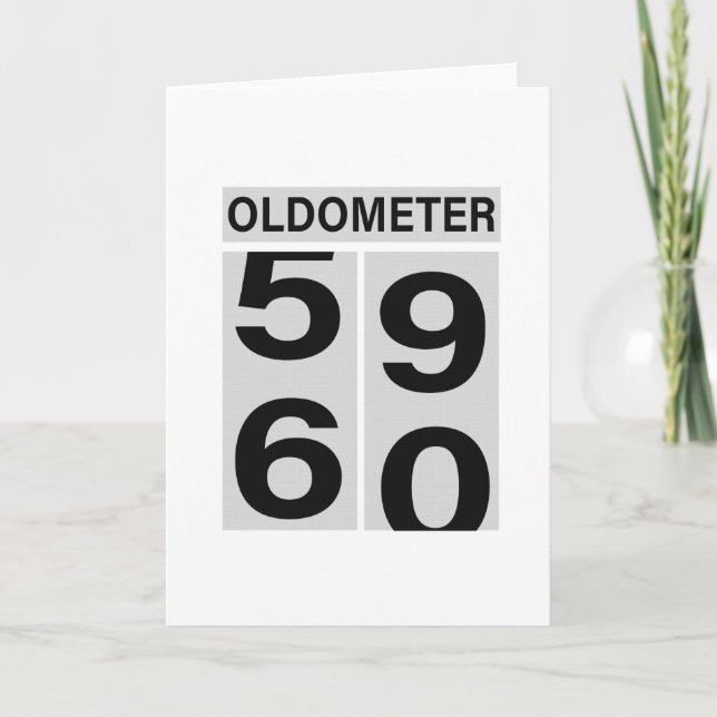 Cartão Aniversário de 60 anos OLDÔMETRO (Frente)