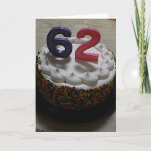 Cartão Aniversário de 62 anos