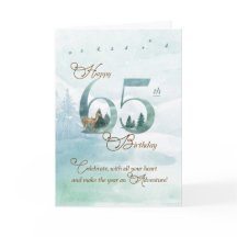 Aniversário de 65 anos Evergreen Pines e Natureza 