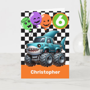 Cartão Aniversário de 6 anos personalizado do Monstro Tub