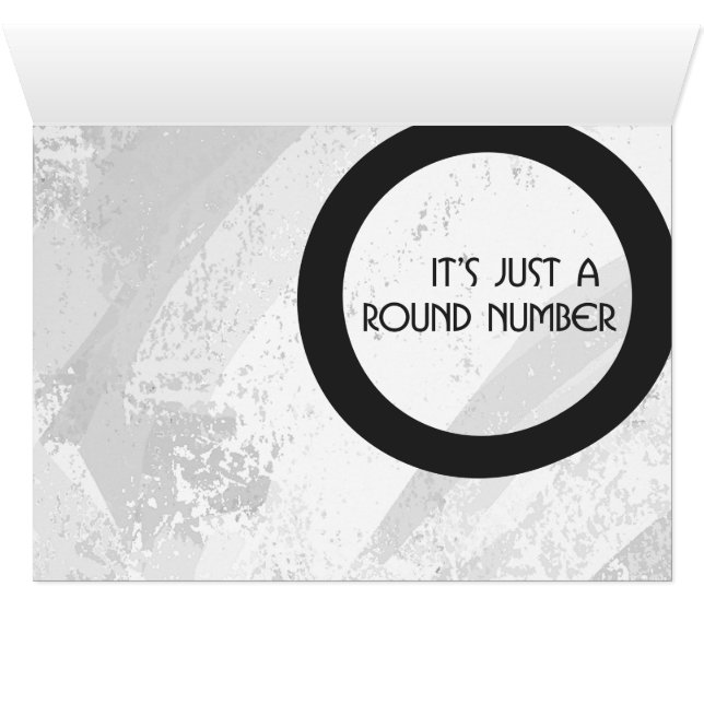 Cartão Aniversário de 70 Décadas Branco (Interior horizontal (base))