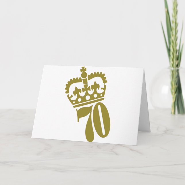 Cartão Aniversário de 70 - Número - Setenta (Frente)