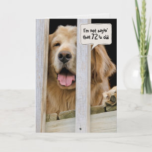 Cartão Aniversário de 72 anos do Golden Retriever