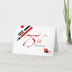 Cartão Aniversário de 75 anos (mod birds)