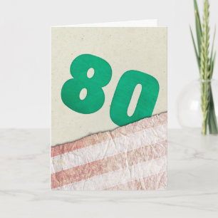 Cartão Aniversário de 80 anos
