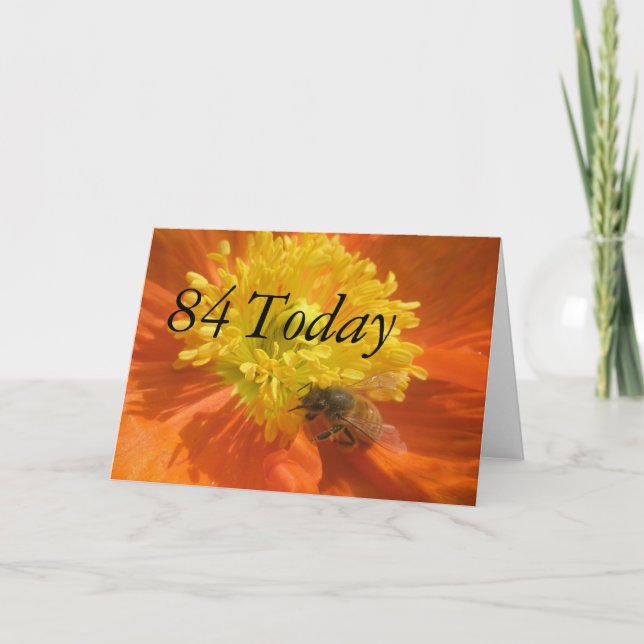 Cartão Aniversário de 84 anos (Frente)