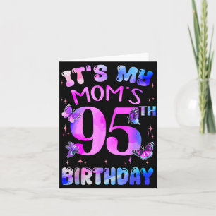 Cartão Aniversário de 95 anos da Mamãe Borboleta Feliz 95