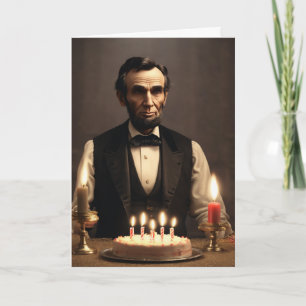 Cartão aniversário de abraham lincolns