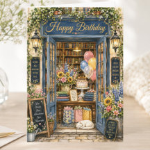 Aniversário de Amante de Livros Verão Floral Anive