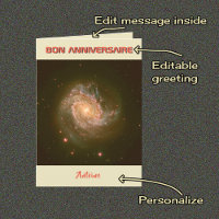 Aniversário de astronomia de texto personalizado f