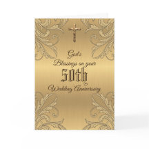 Aniversário de Bodas de Ouro Crucifixo Escritura