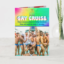Cartão Aniversário de brincadeira do Cruise da Gay, Foto 