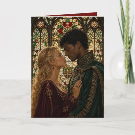 Cartão aniversário de casal medieval dia dos namorados