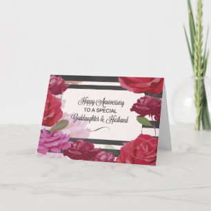 Cartão Aniversário de Casamento da Afilhada e do Marido R