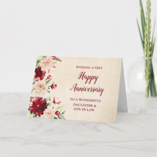 Cartão Aniversário de Casamento da Filha e do Genro