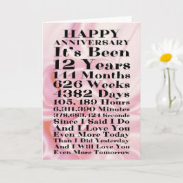 Cartão Aniversário de Casamento da Seda 12