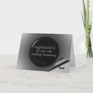 Cartão Aniversário de Casamento de 11