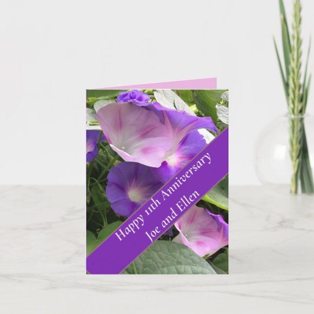 Cartão Aniversário de Casamento de 11, (Frente)