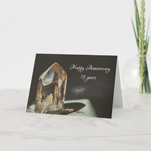 Cartão Aniversário de Casamento de 15 Anos de Cristal Tra