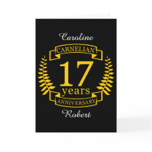 Aniversário de casamento de 17 anos com pedra prec