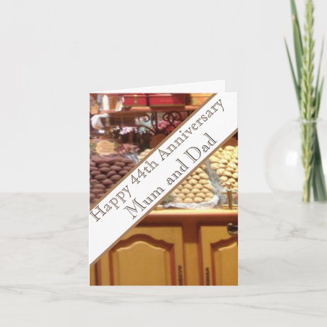 Cartão Aniversário de Casamento de 44 (Frente)