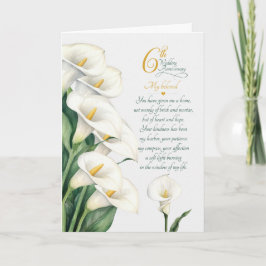 Cartão Aniversário de Casamento de 6 Anos Sentimental Cal