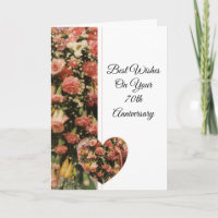 Aniversário de Casamento de 70 Personalizado Flora