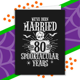 Cartão Aniversário de Casamento de 80 Spooktacular do Hal