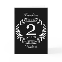 Aniversário de casamento de algodão 2 anos casados