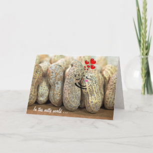 Cartão Aniversário de Casamento de Casais de amendoim