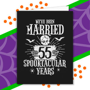 Cartão Aniversário de Casamento do Dia 55 de Spooktacular