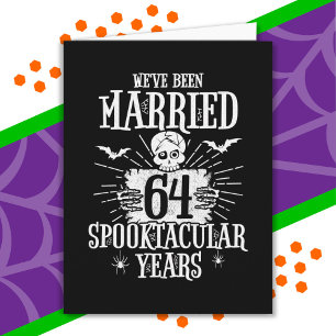 Cartão Aniversário de Casamento do Dia 64 de Spooktacular