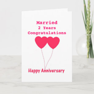 Cartão Aniversário de Casamento I ano, Cartão. Personaliz