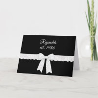 Aniversário de Casamento Nome e Ano com Laço Branc