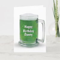 Aniversário De Cerveja Verde Irlandesa Com Nome