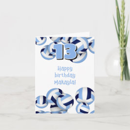 Cartão aniversário de criança branco azul