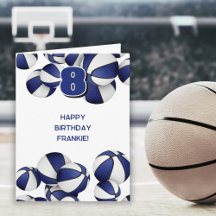aniversário de criança branco azul de basketball