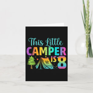 Cartão Aniversário de criança de campismo de 8 anos acamp