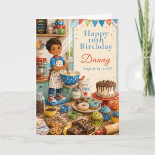 Cartão Aniversário de Criança de Confeitaria