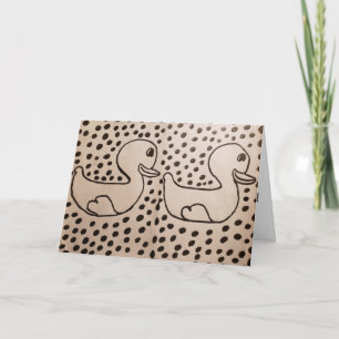 Cartão Aniversário de Desenho com Caneta Hidrográfica no