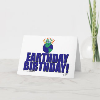Cartão Aniversário de Earthday