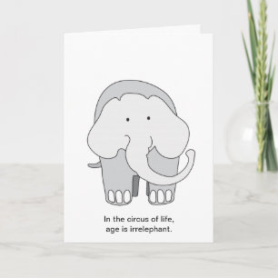 Cartão Aniversário de Elefante 