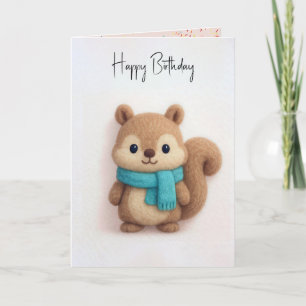 Cartão Aniversário De Felpudo De Esquilo Saqueado Com Sca