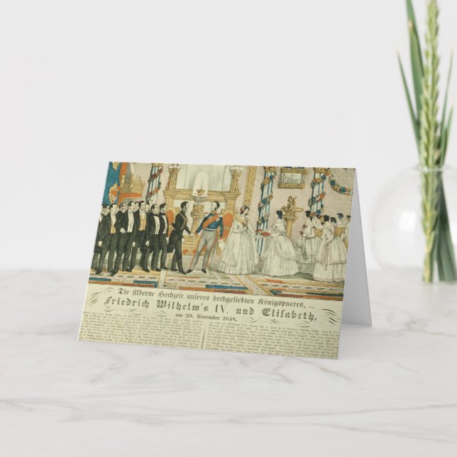 Cartão Aniversário de Frederick William IV e seu (Frente)