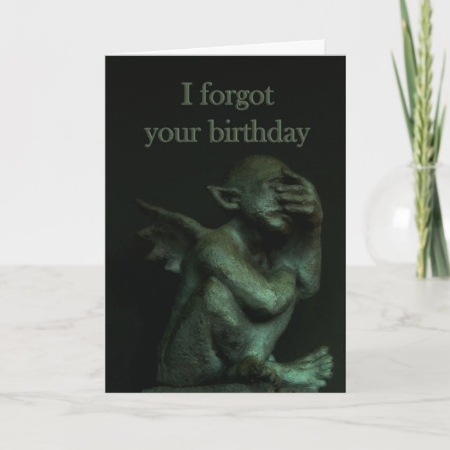 Cartão Aniversário de Gargoyle~belated (Frente)